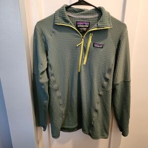 Patagonia R1 Fleece with Neon Yellow Zipper